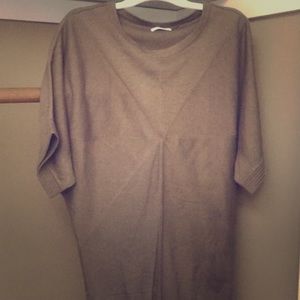 Calvin Klein knit tunic dress M tan khaki dolman